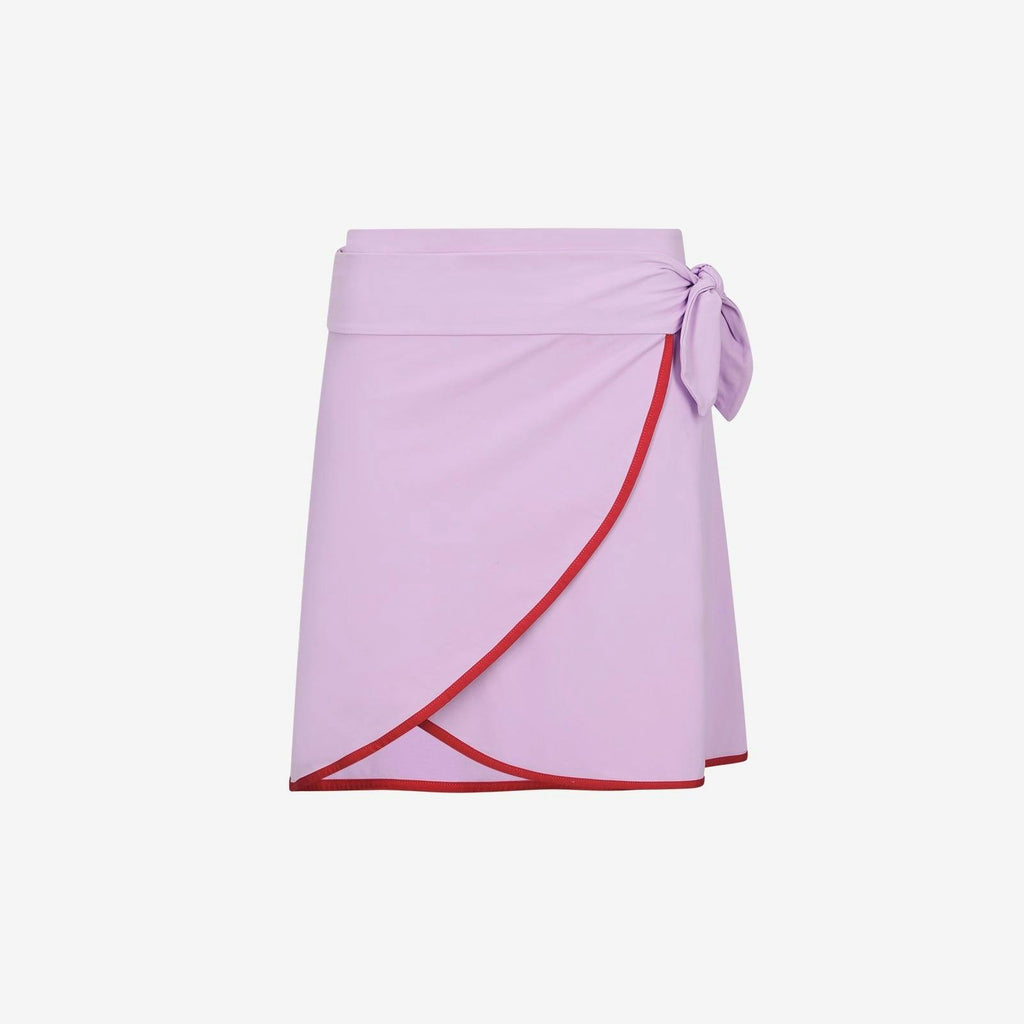 Wrap Skirt ― Lilac / Red