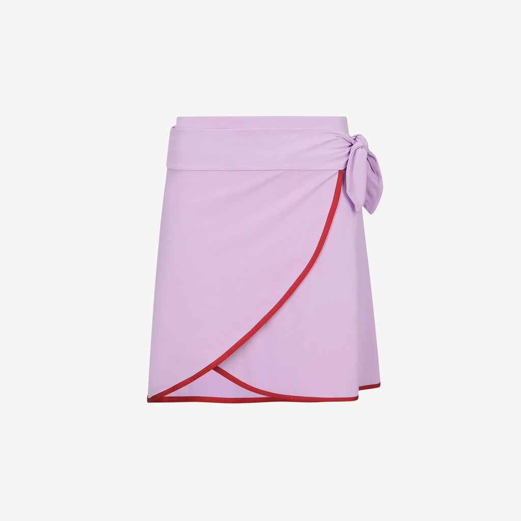 Wrap Skirt ― Lilac / Red
