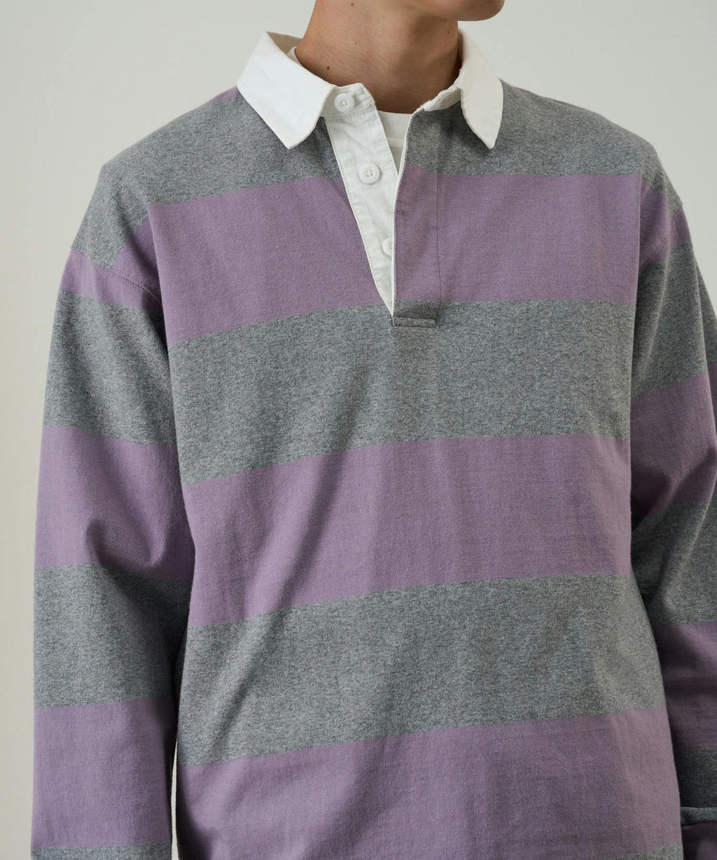 Gramicci Langdon Rugby Shirt in Heather / Purple