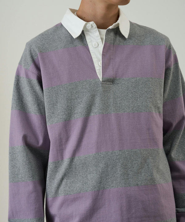 Gramicci Langdon Rugby Shirt in Heather / Purple image 2