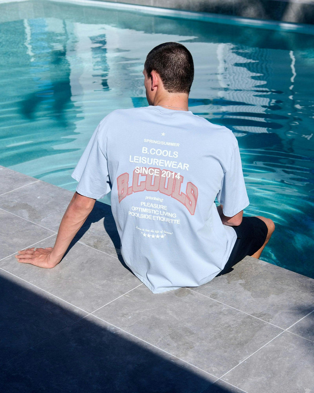stamp t-shirt blue