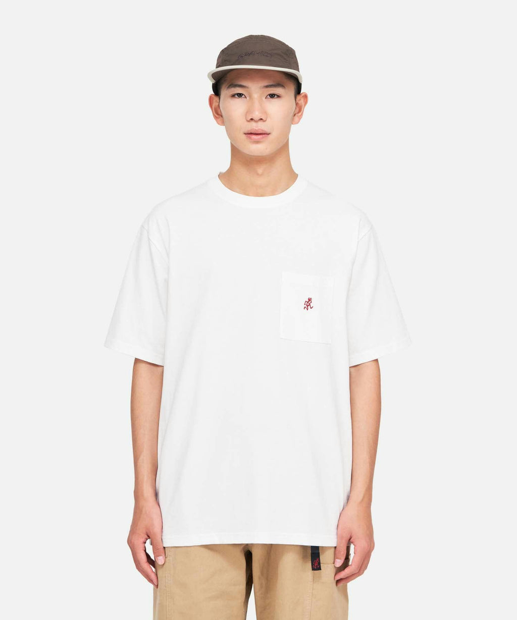 Gramicci One Point Pocket Tee in White