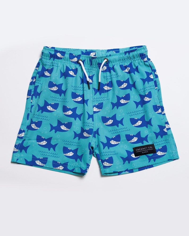 Smiley Shark Swim Short - Youth
