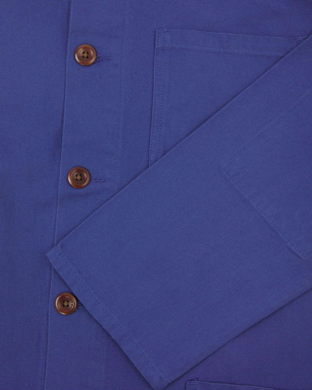Uskees 3001 Button Overshirt in Ultra Blue