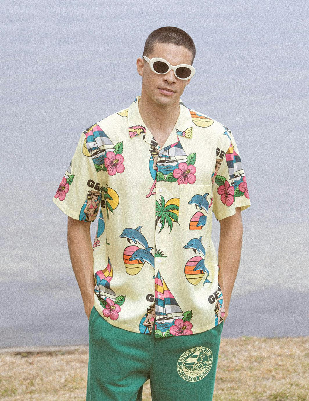 Sunny Buttonup - Lime