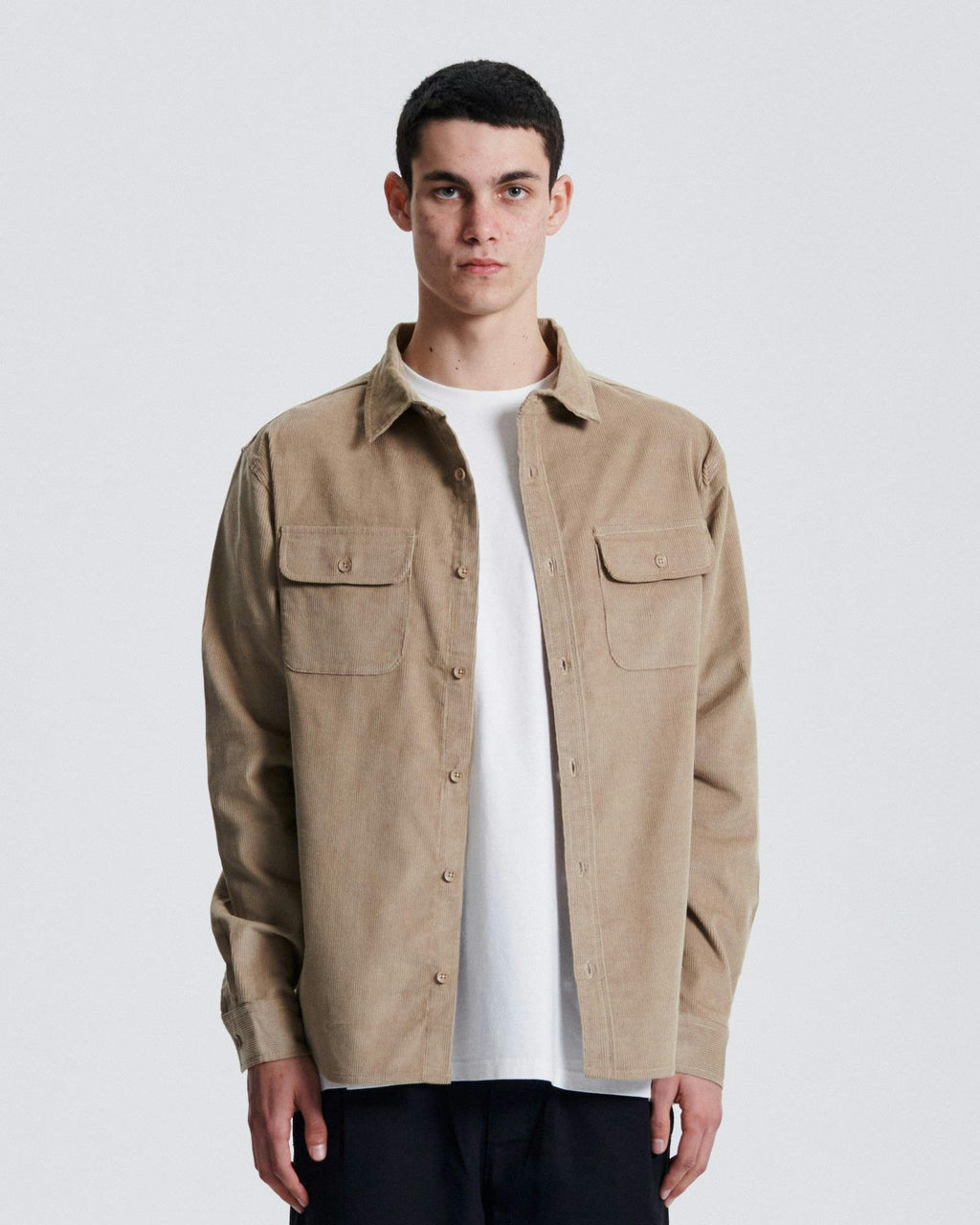 Lazy Boy Corduroy Shirt - Taupe