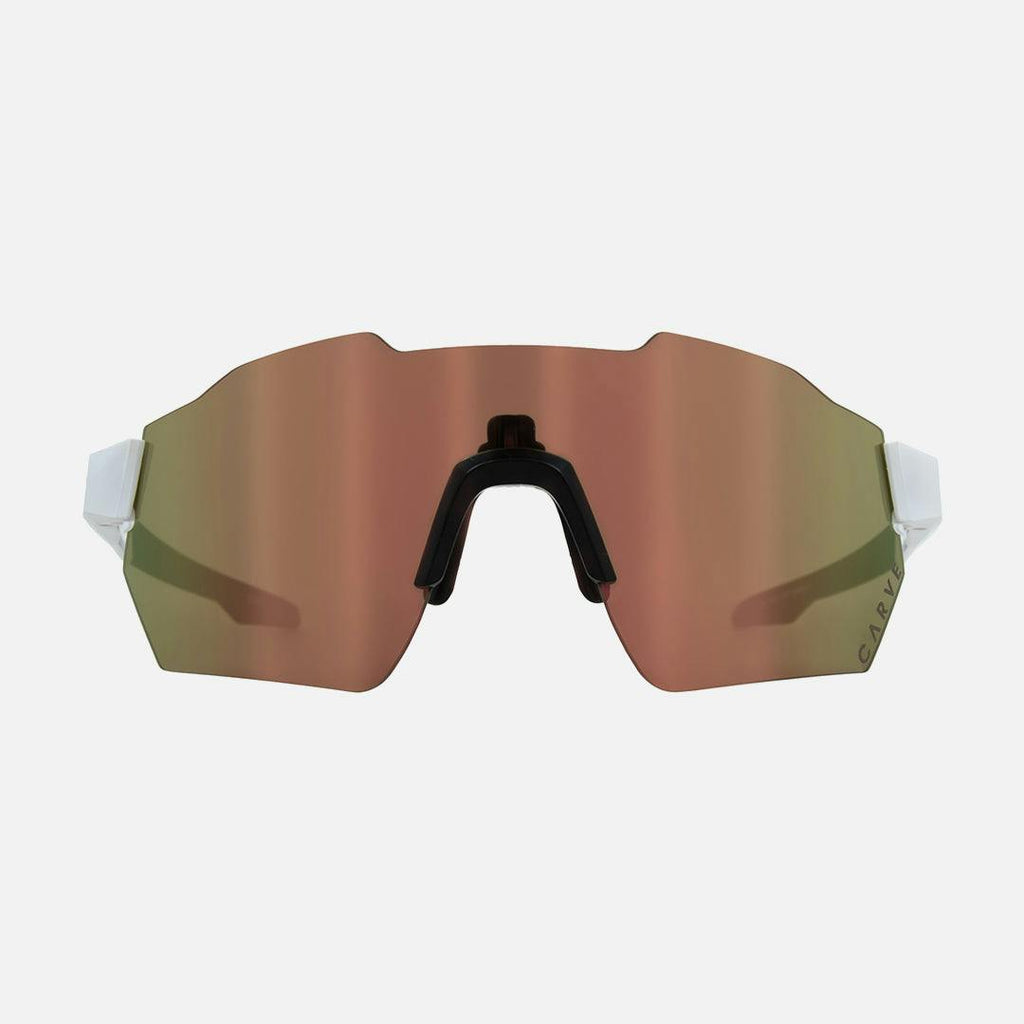 Level Up - Frame: Matte White   Lens: Brown with External Copper Iridium