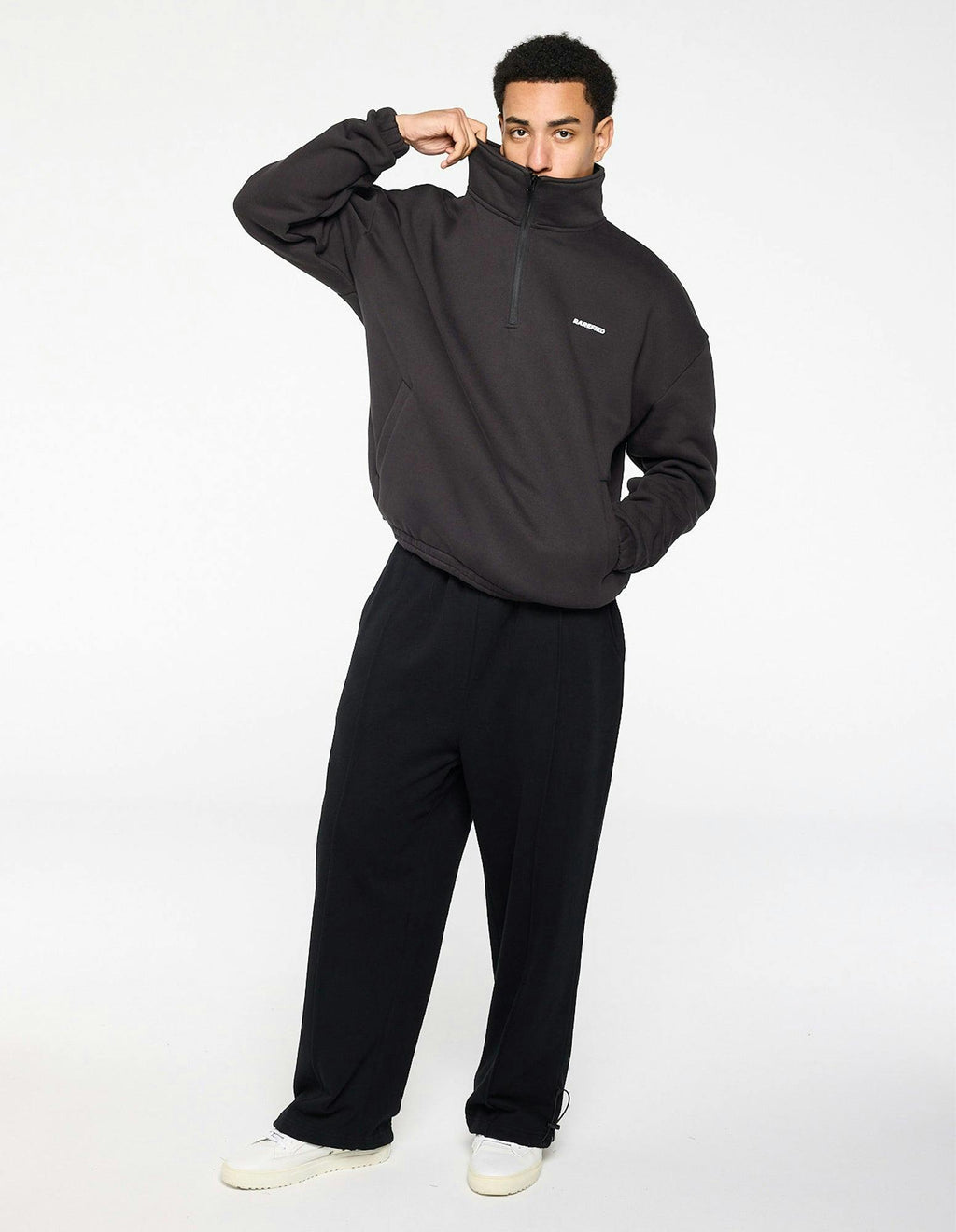 Quarter Zip Jumper - Charcoal