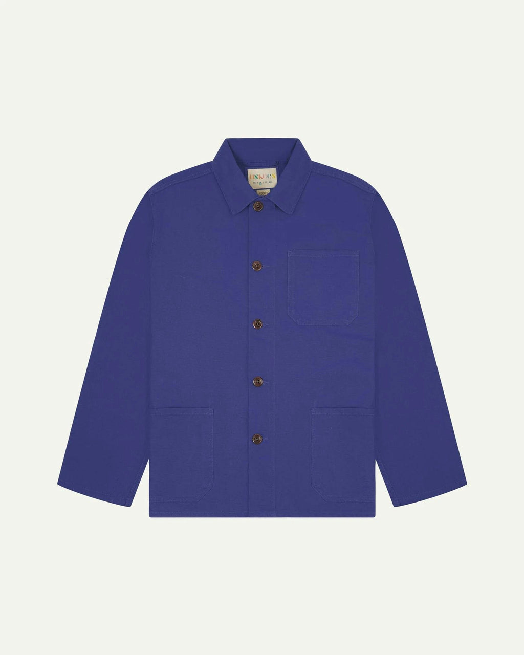 Uskees 3001 Button Overshirt in Ultra Blue