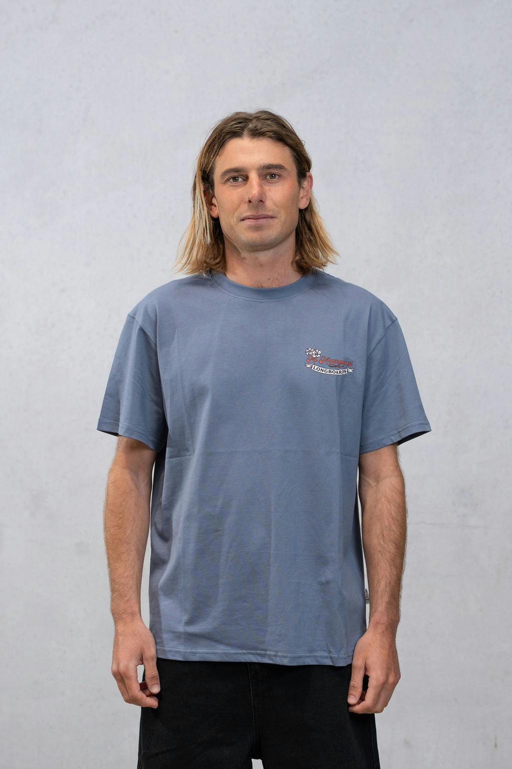 Mt Maunganui Surf Tee - Denim