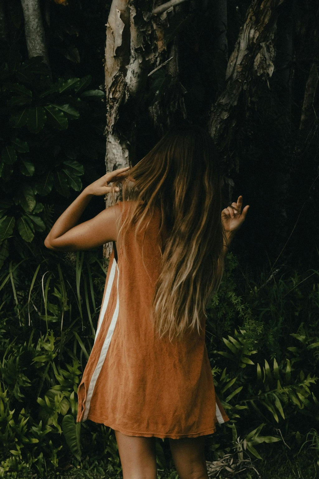 Sporty Terry Dress in Rust