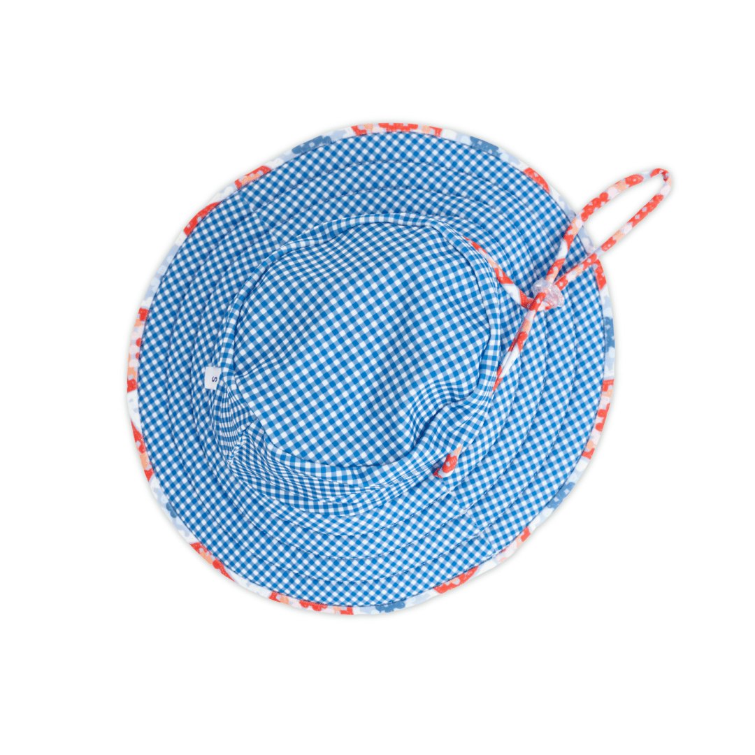 Tyoub Kids’ Wide Brim Bucket Hat Modern Retro Crochet Square