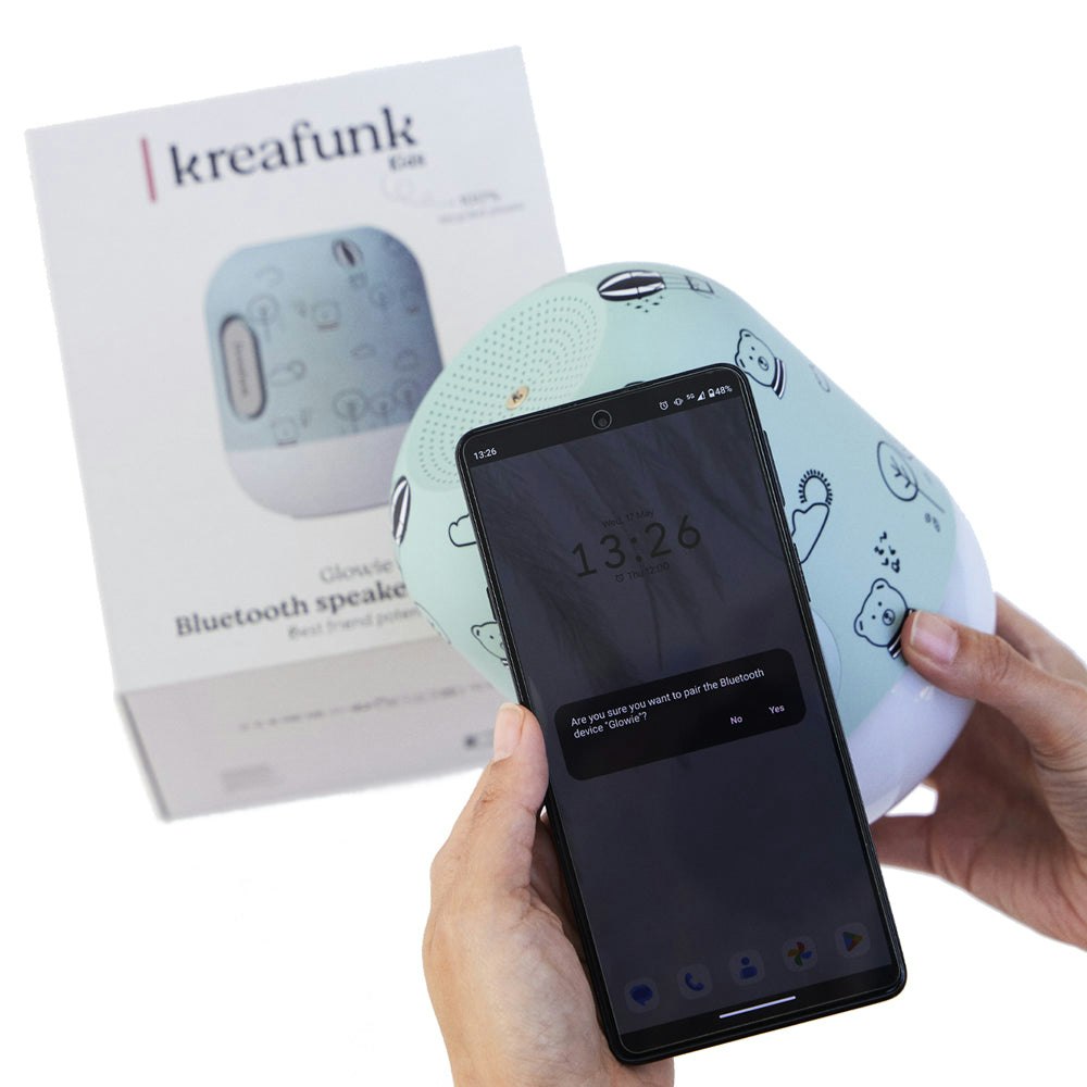 Kreafunk Kids Glowie Bluetooth Speaker W/ Light - Cloudy Blue