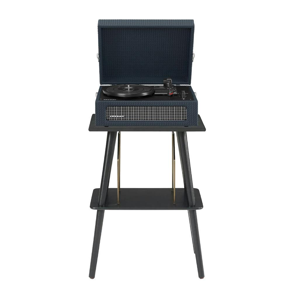Crosley Voyager Bluetooth Portable Turntable + Entertainment Stand Bundle  - Navy