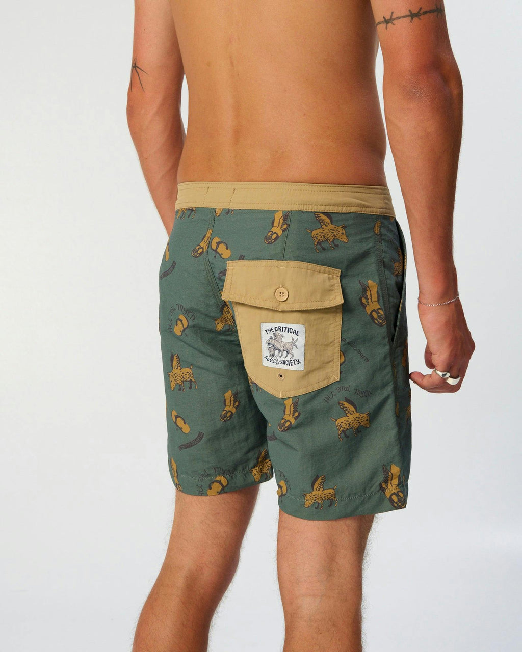 Peace Thong 17" Boardshort - Green