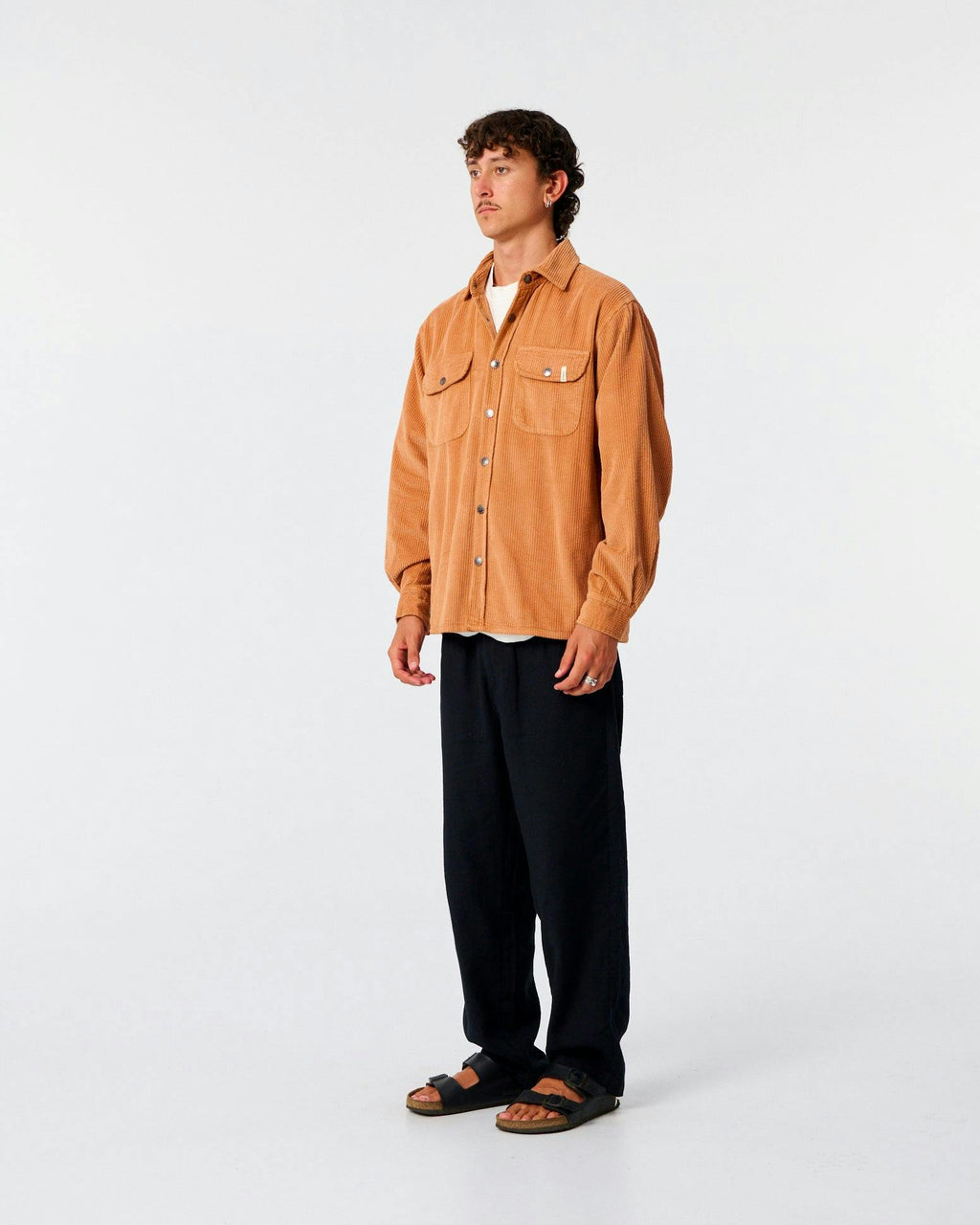 Surface Corduroy Overshirt - Terracotta