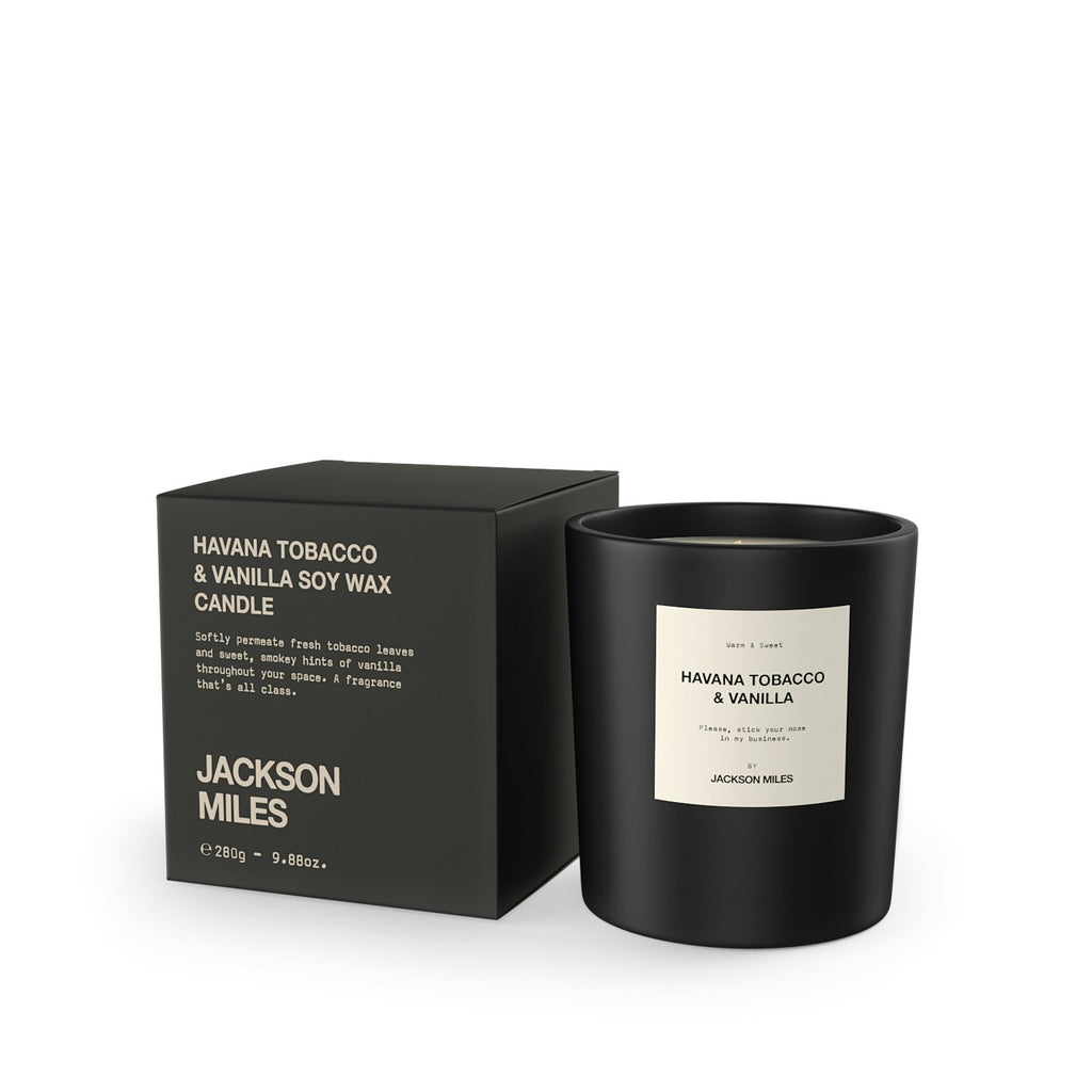 Jackson Miles Havana Tobacco and Vanilla 300ml Soy Wax Candle
