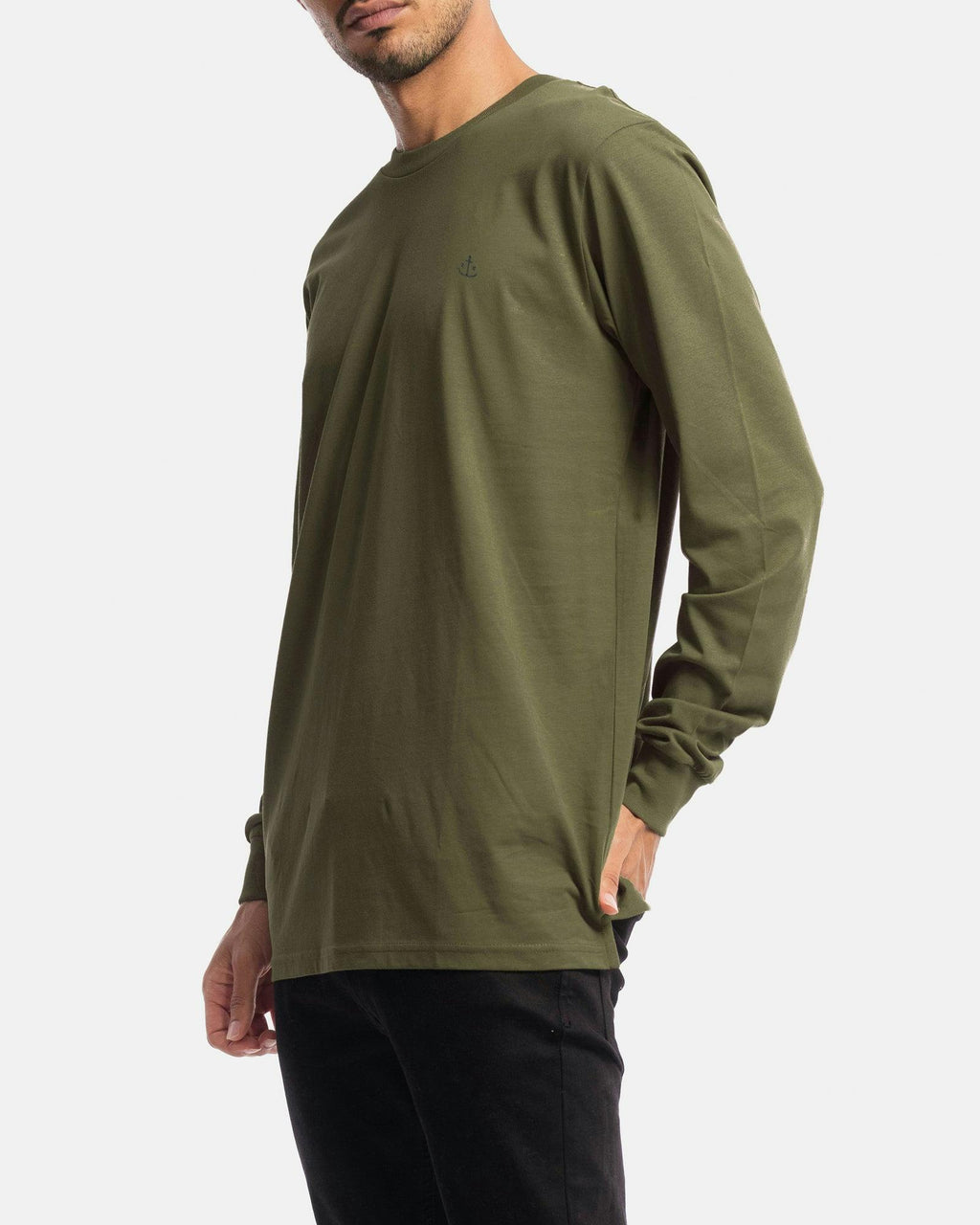 Stock & Co Anchor Embroidery Long Sleeve Tee