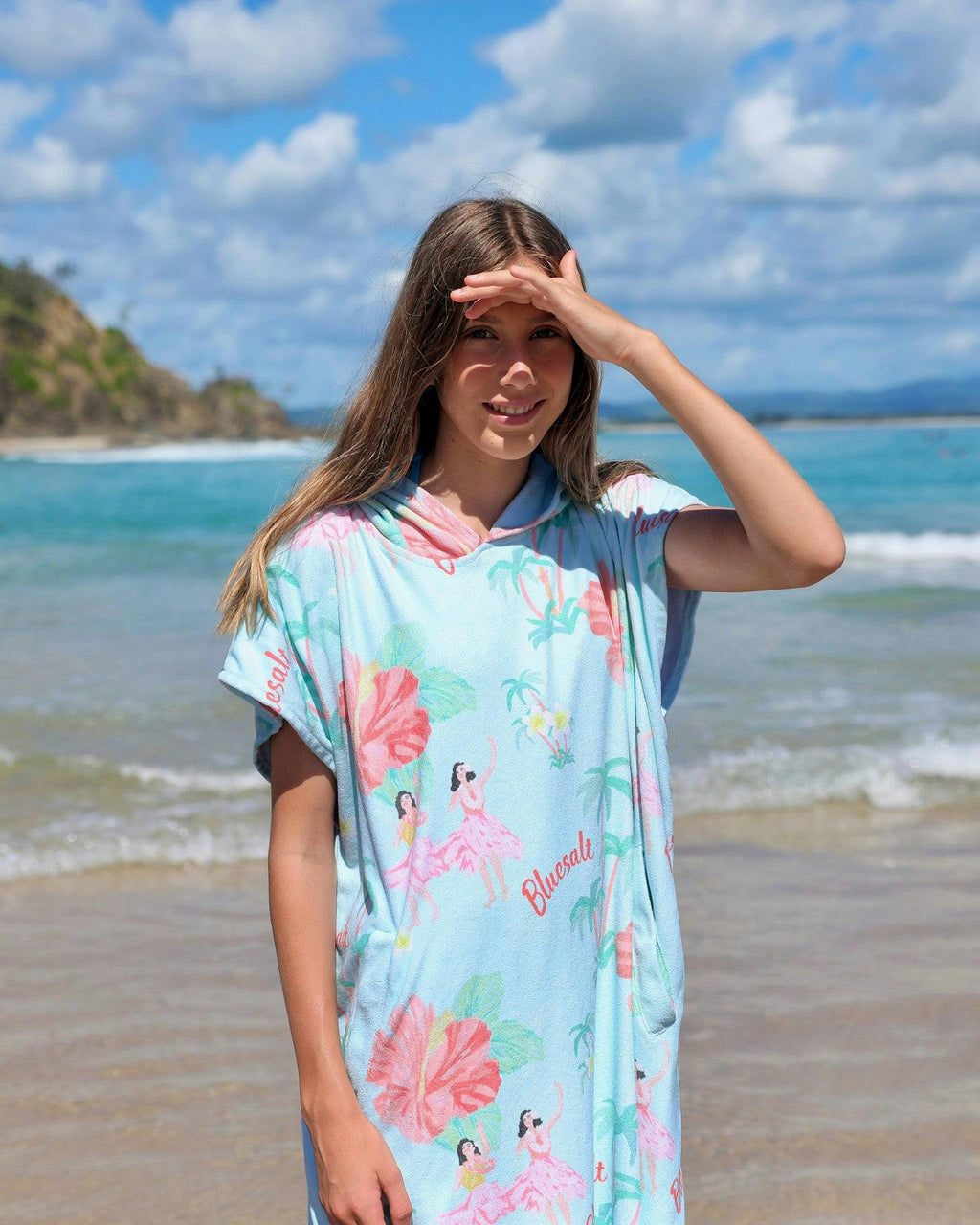 Hula Girl Poncho Cover Up