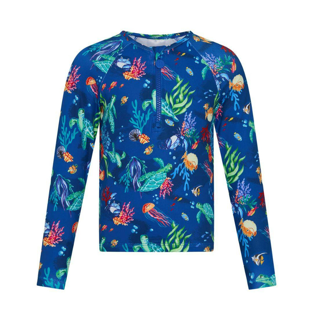 The Finn rashie - Turtle Reef - Navy