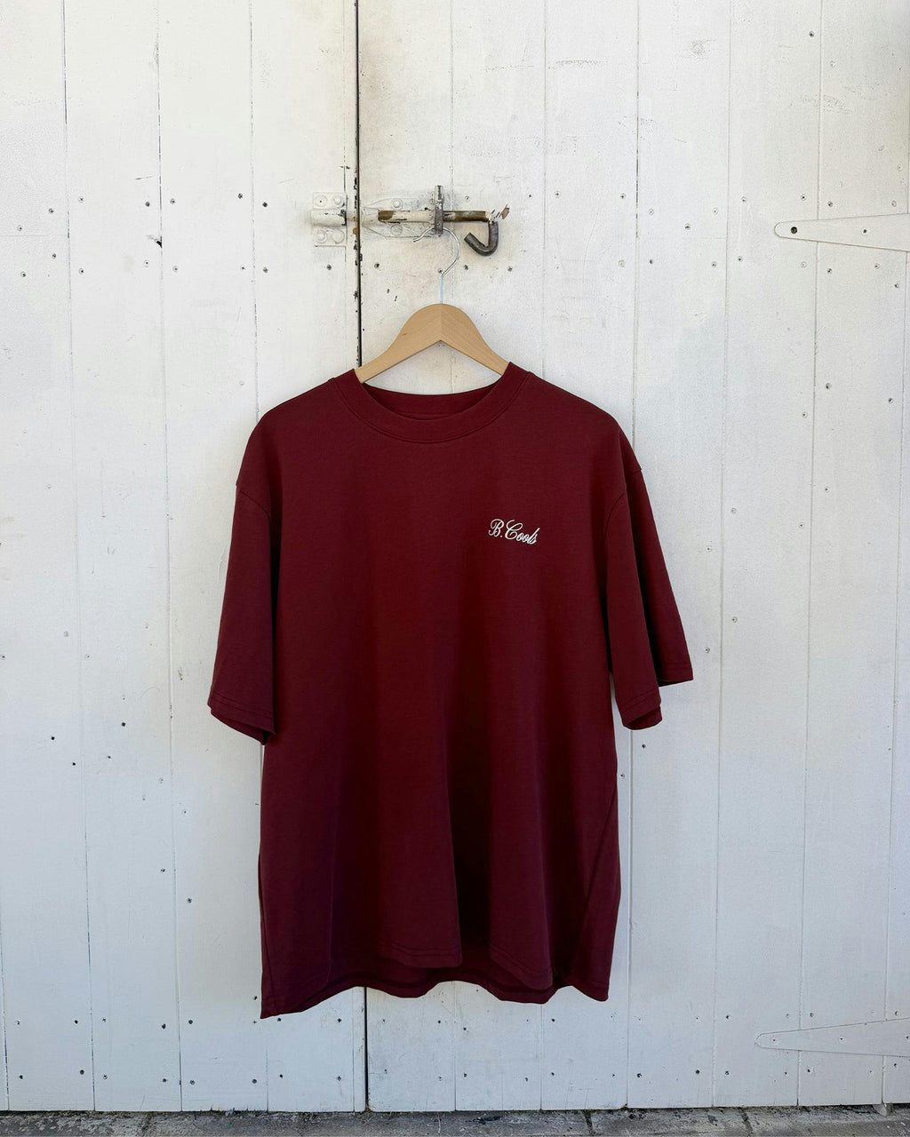 scribe t-shirt oxblood