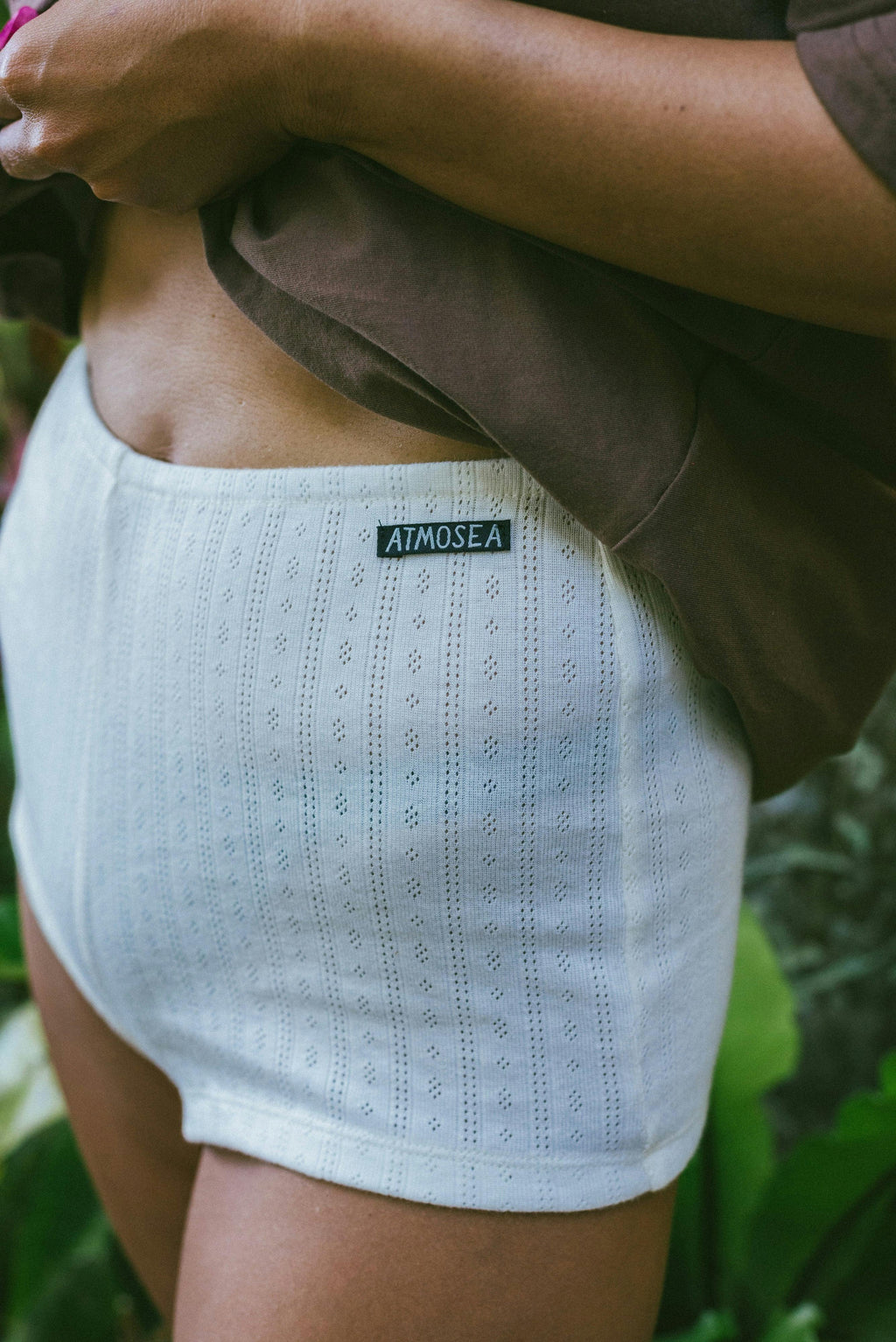 Beach PJ Short in Cream Pointelle