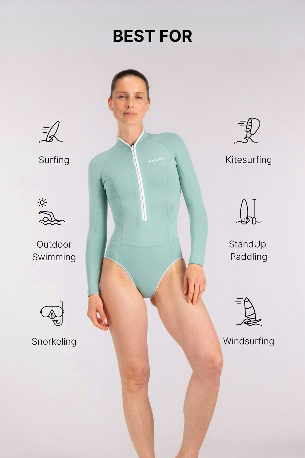 Horizonia Yulex® Springsuit Wetsuit ― Aquamarine