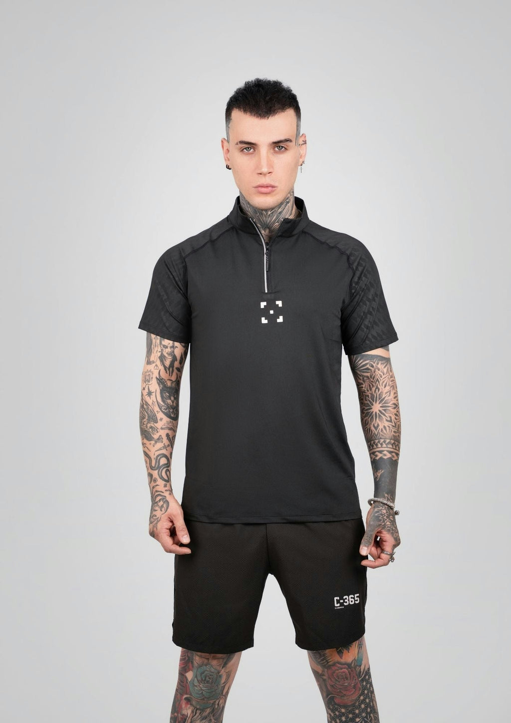 C-365 Motion Zip Tee (Model 823302) - Black