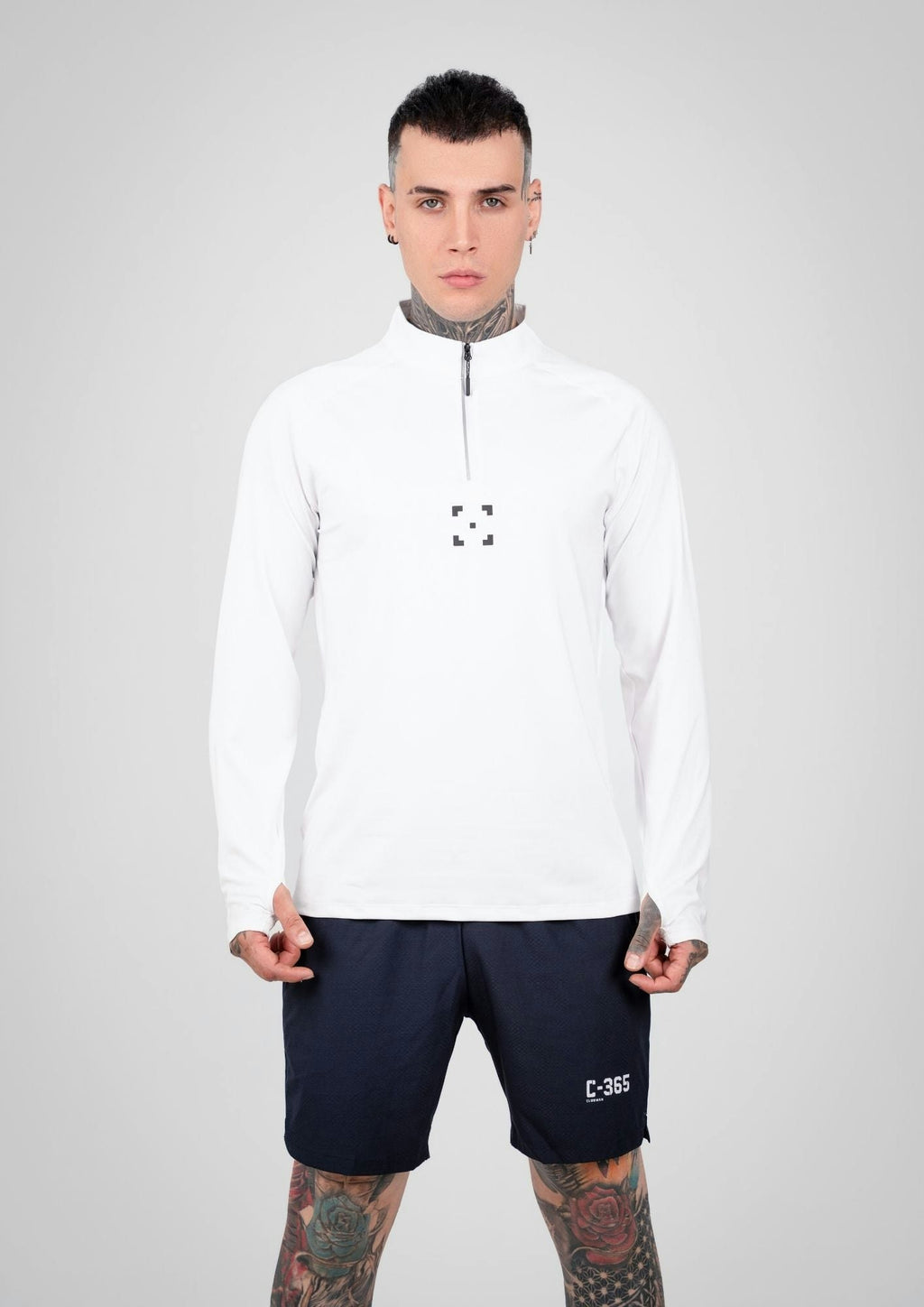 C-365 Elevate Zip Long Sleeve (Model 823303) - White