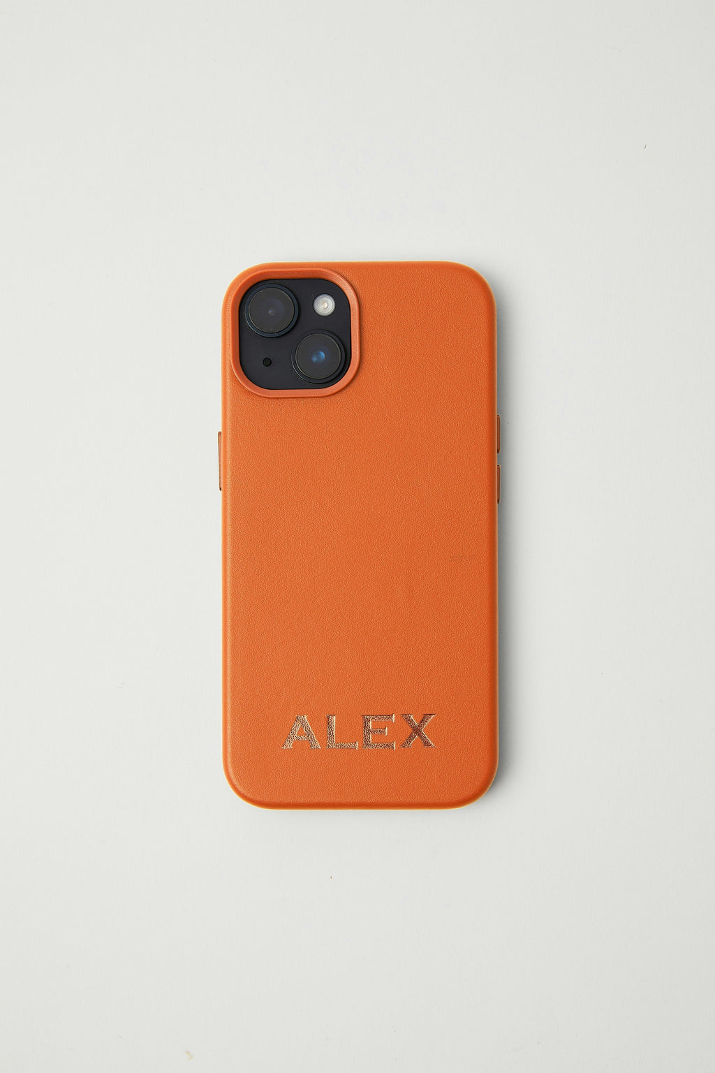 Vegan Leather iPhone 14 Case | Orange