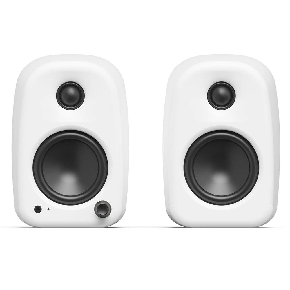 Kanto UKI 100W Desktop Speakers with Bluetooth, USB-C, Headphone out, Chalk (Matte White), Pair