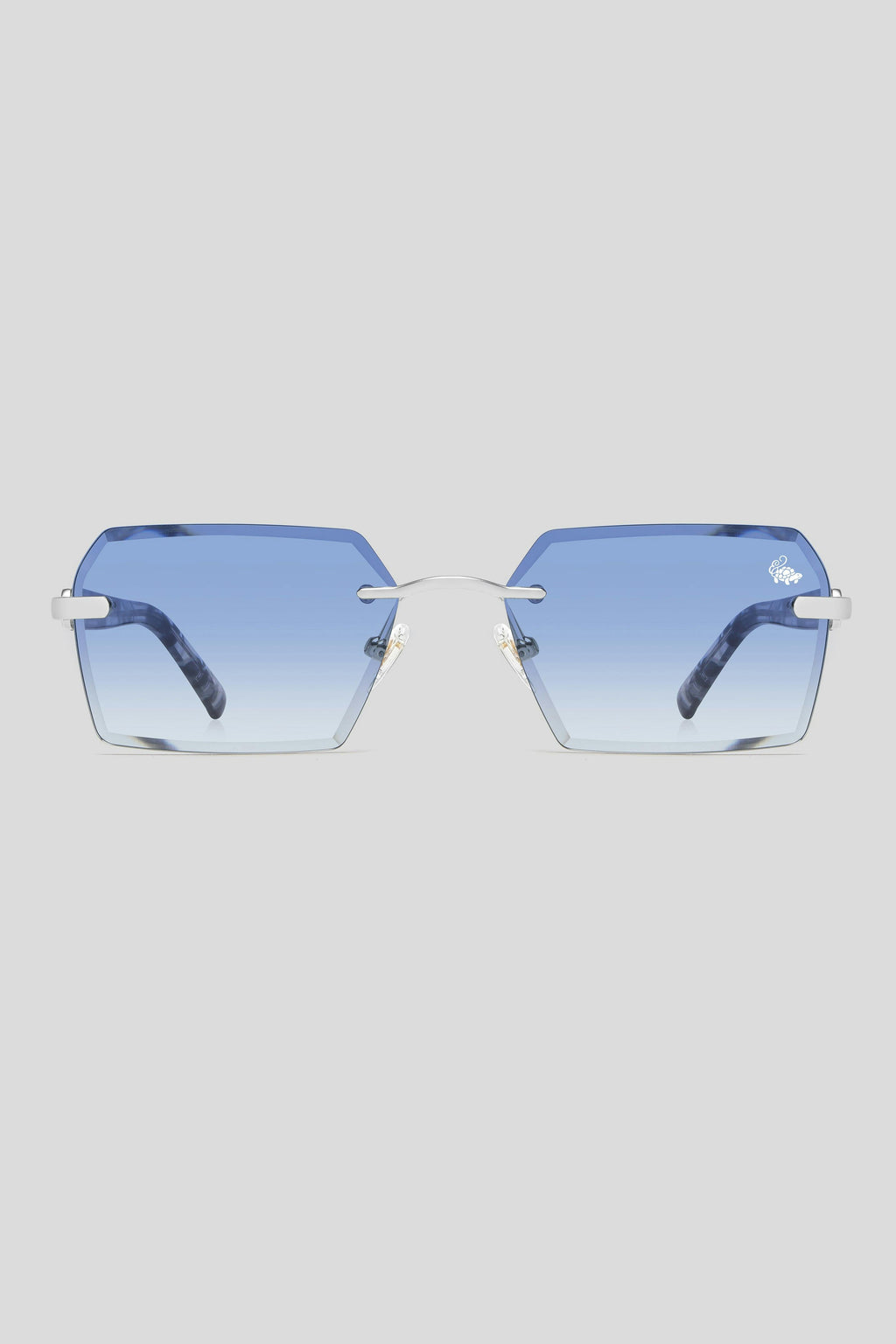 Kennedy White Marble Silver | Blue