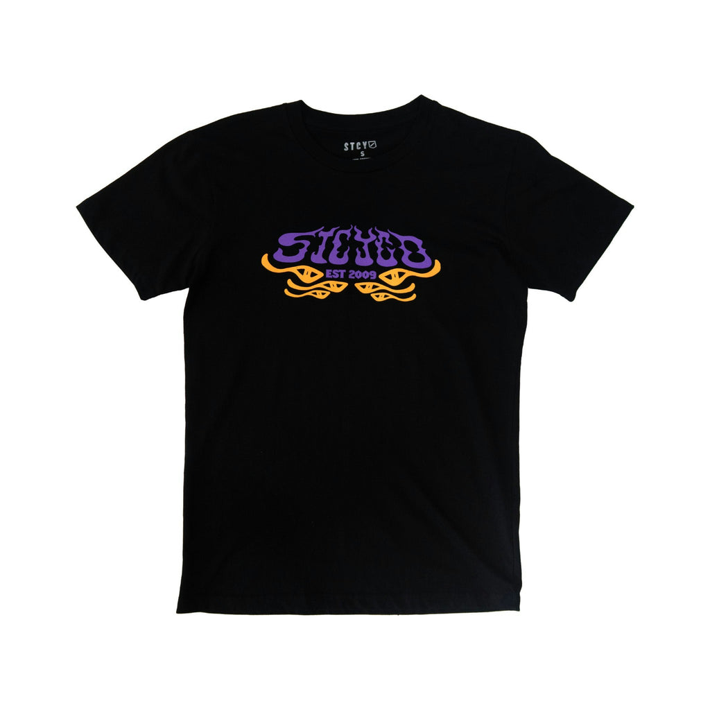 IN FLAMES TEE / BLACK  ~ PURPLE