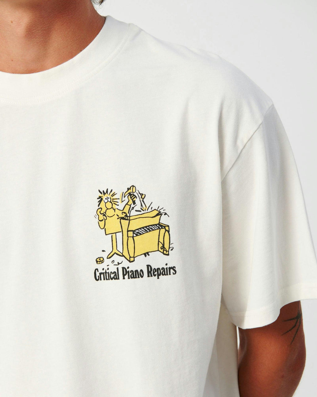 Piano Repairs Tee - Vintage White