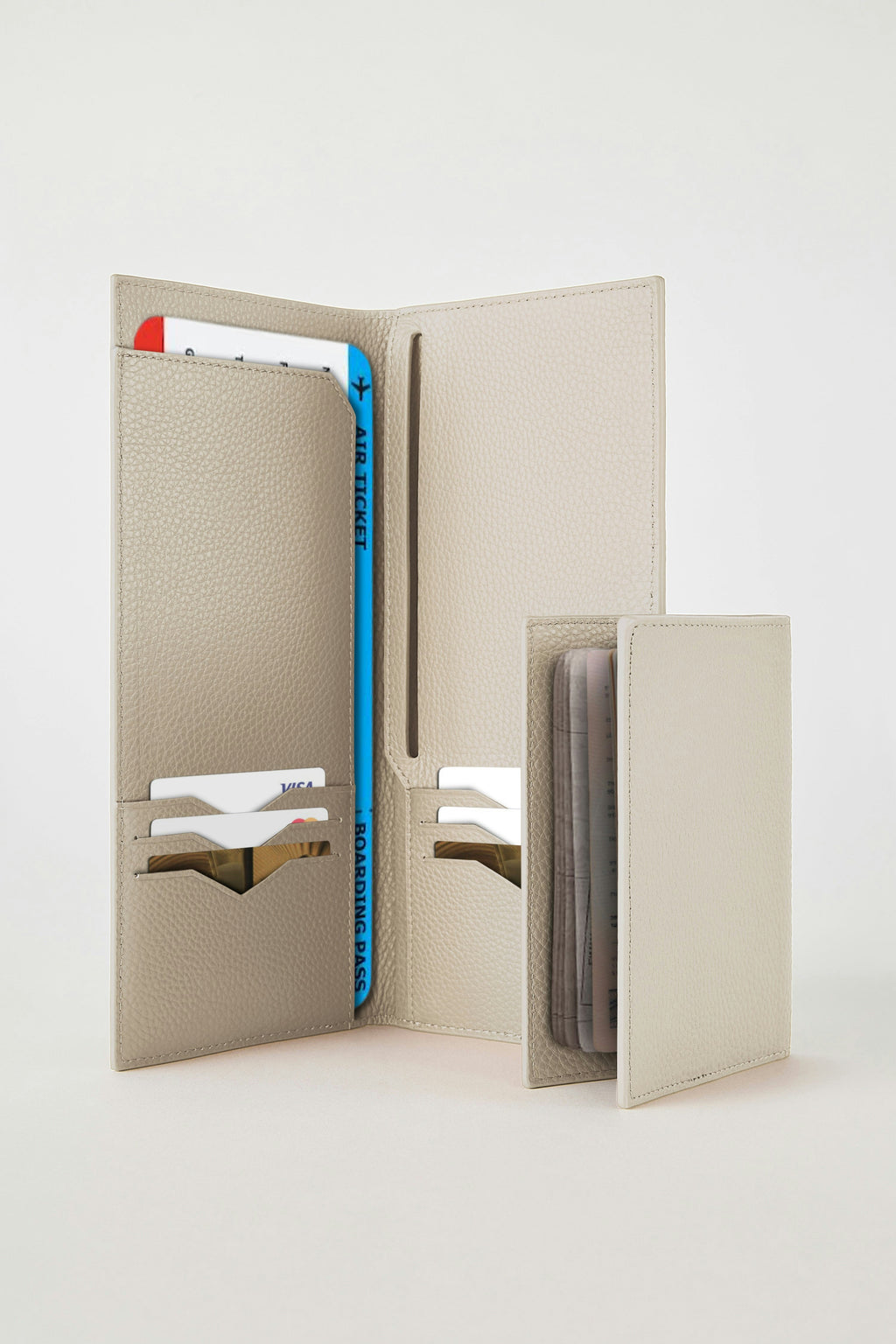 Leather Travel Wallet | White