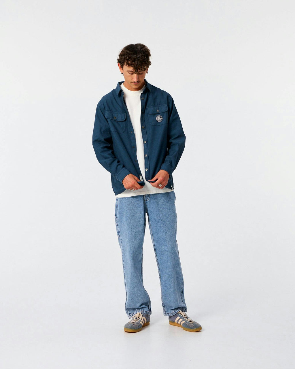 Sun Cured Overshirt - Worker Blue