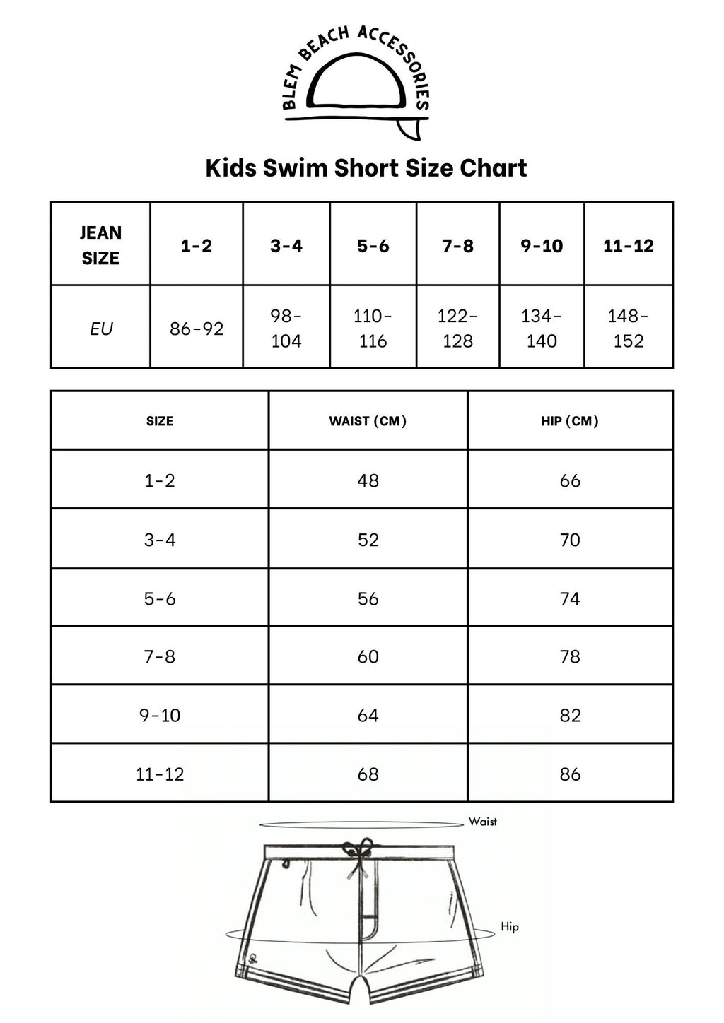 Tortola Swim Shorts Blue Kids