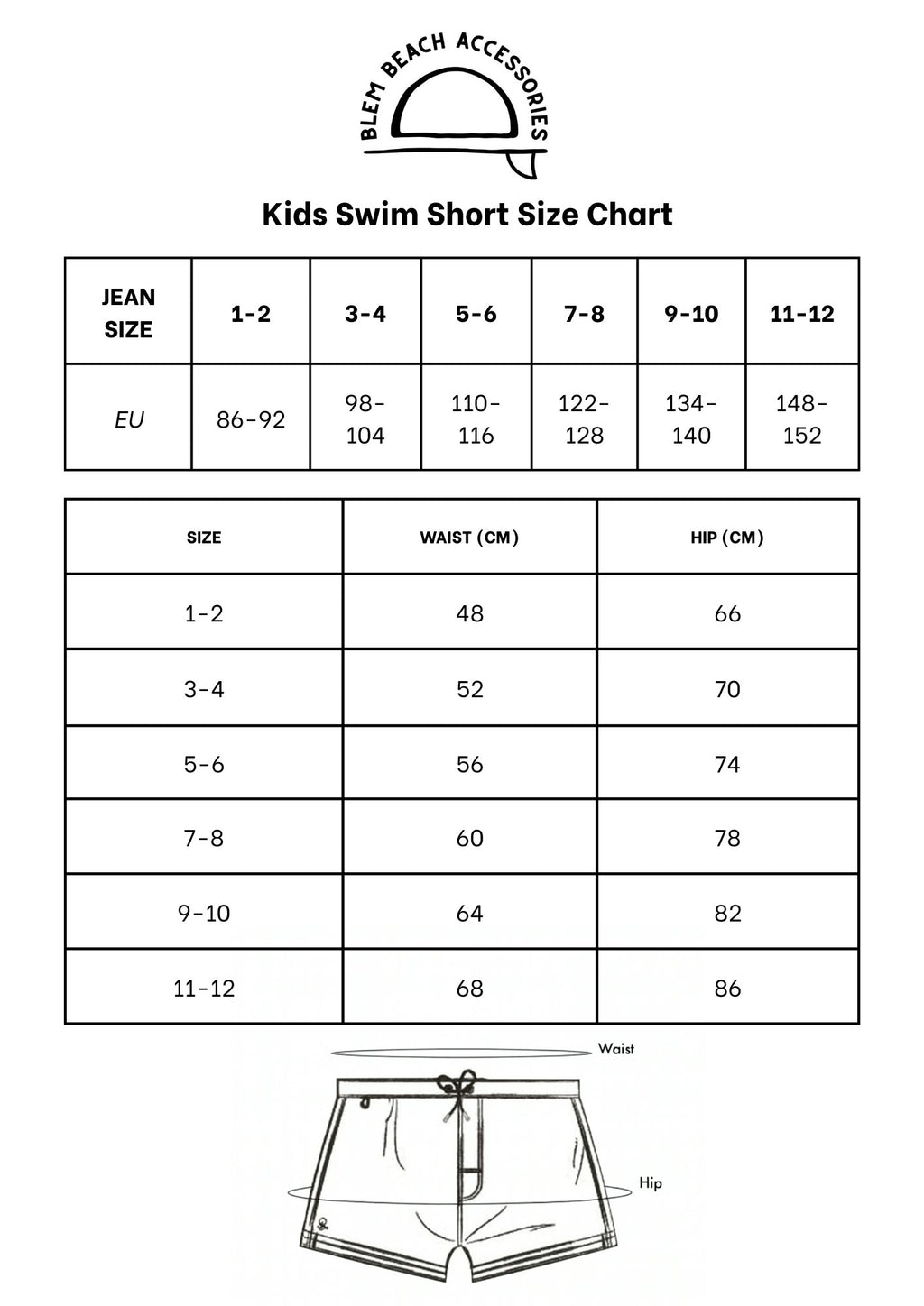 Tortola Swim Shorts Blue Kids