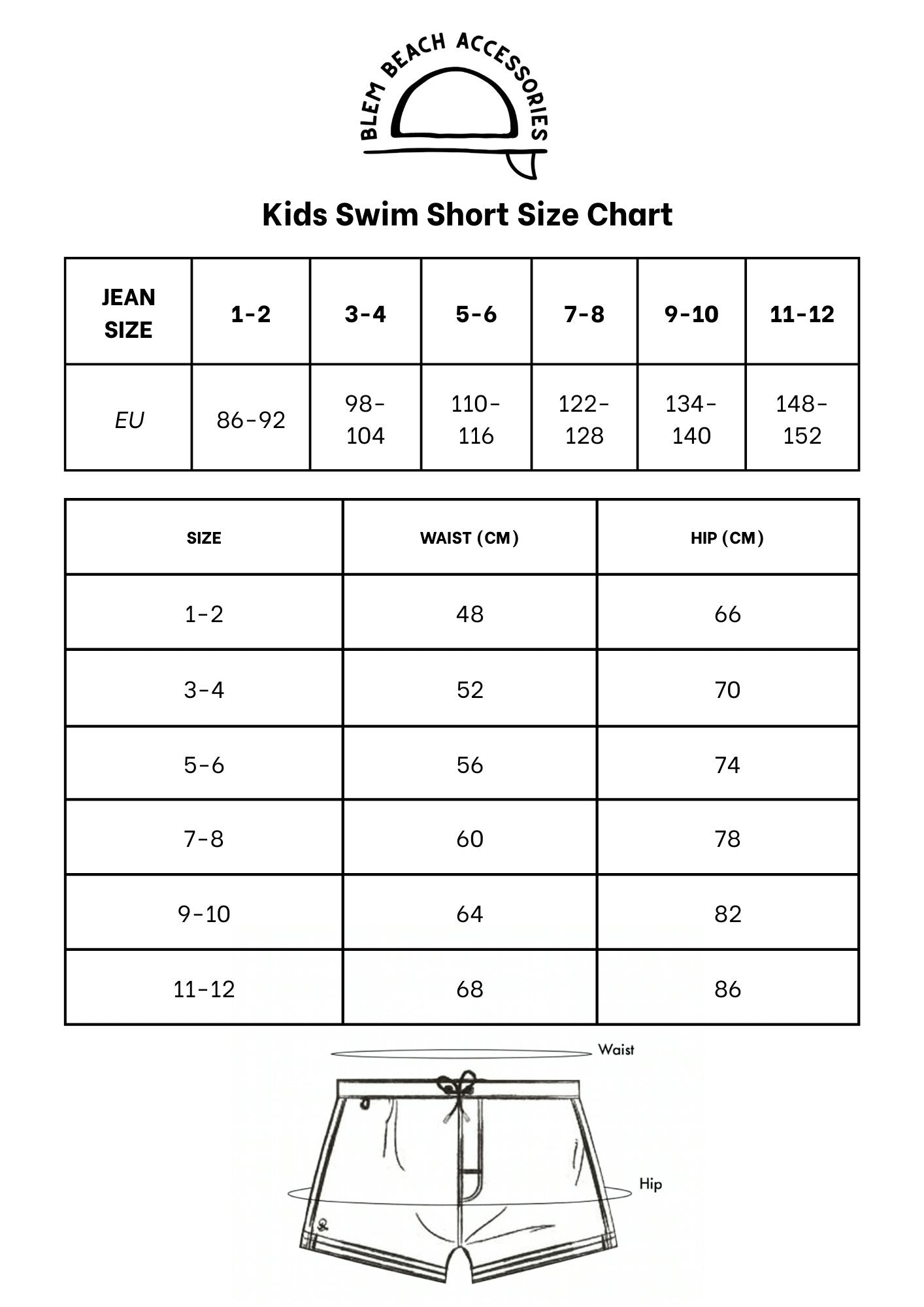 Tortola Swim Shorts Blue Kids