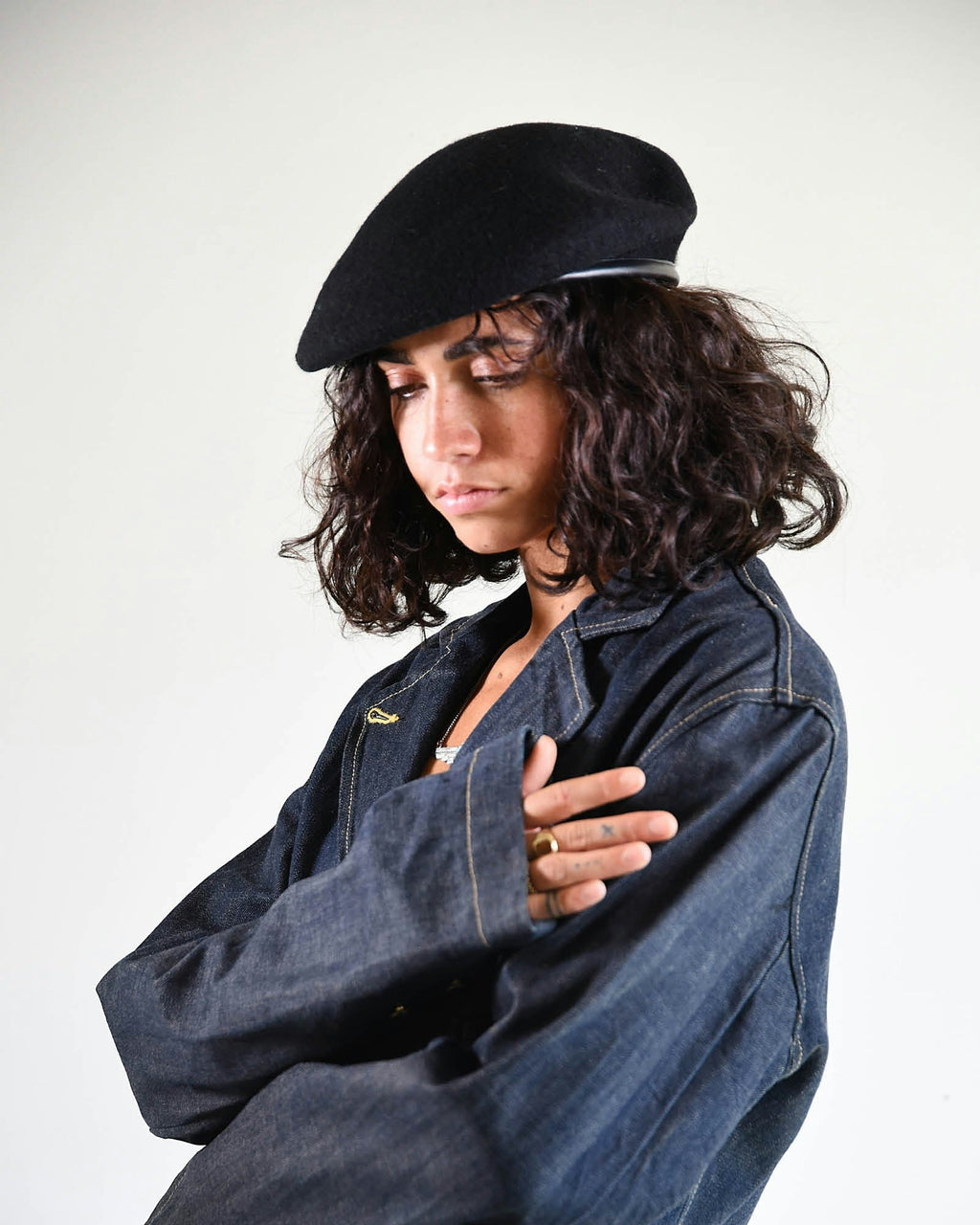 The Château Beret – Black Wool French Artist Hat