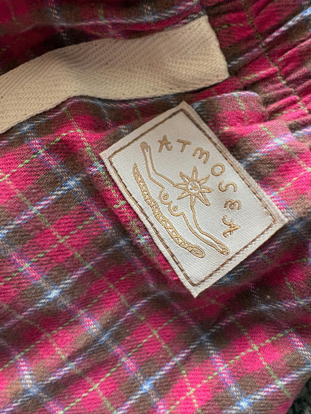 Flannel Flare Pant in Strawberry Milk