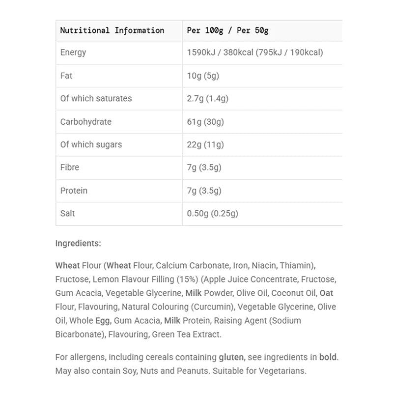 GO Energy Bake Bar 50g Lemon Single