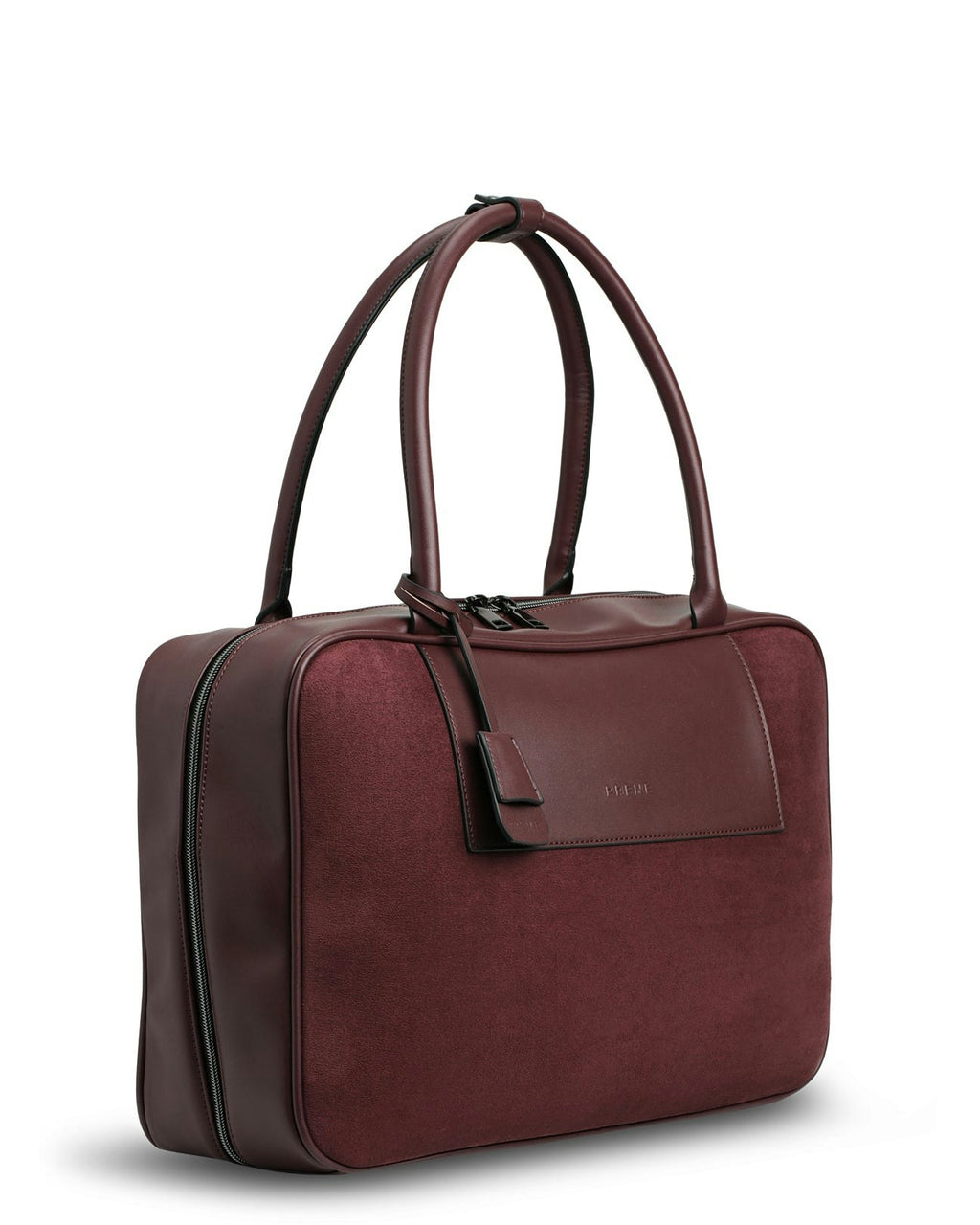 The Harris Bag (BURGUNDY SUEDE) Neoprene Bowler Bag