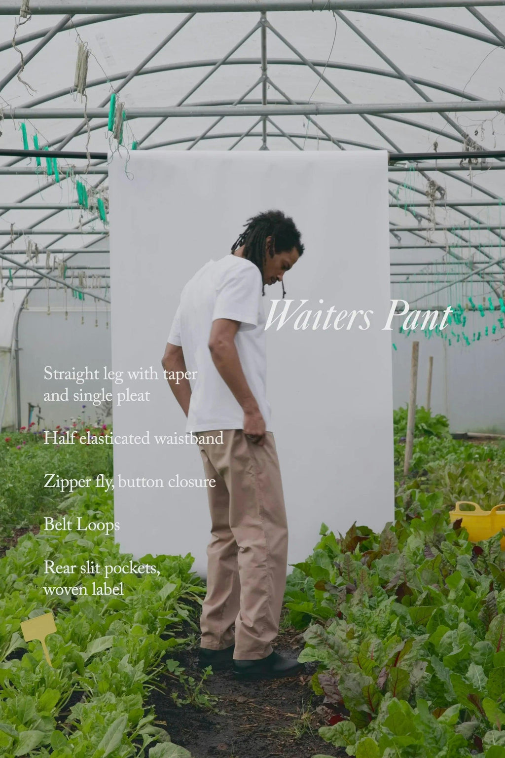 Service Works Twill Waiter Pants in Off White