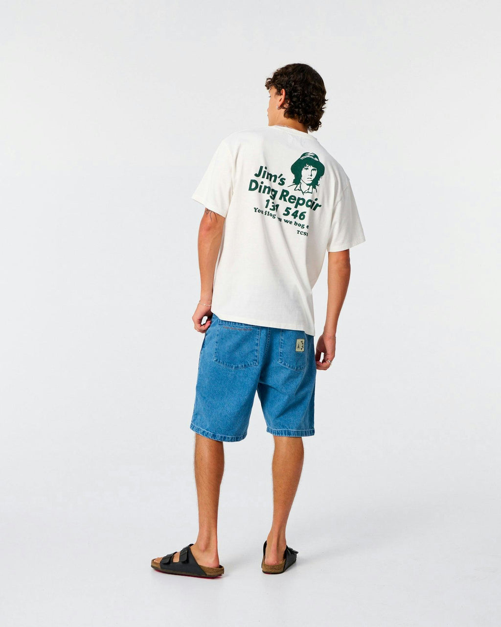 Jim's Ding Repairs Tee - Vintage white