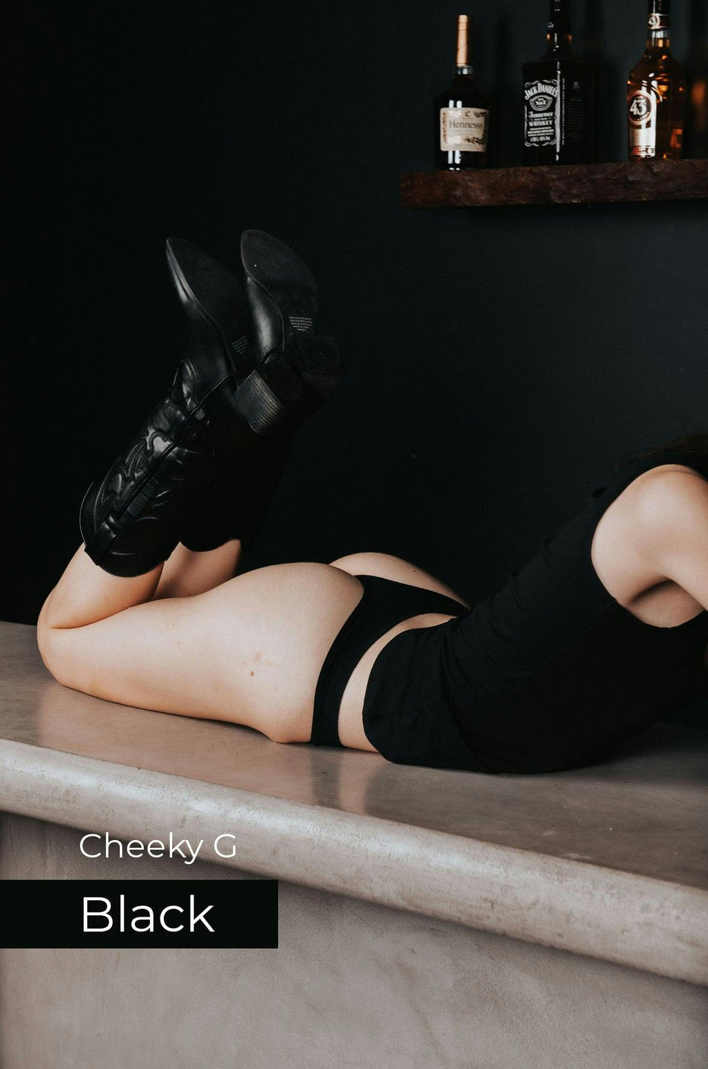 Cheeky Modal G-String Underwear 4 Pack - Black