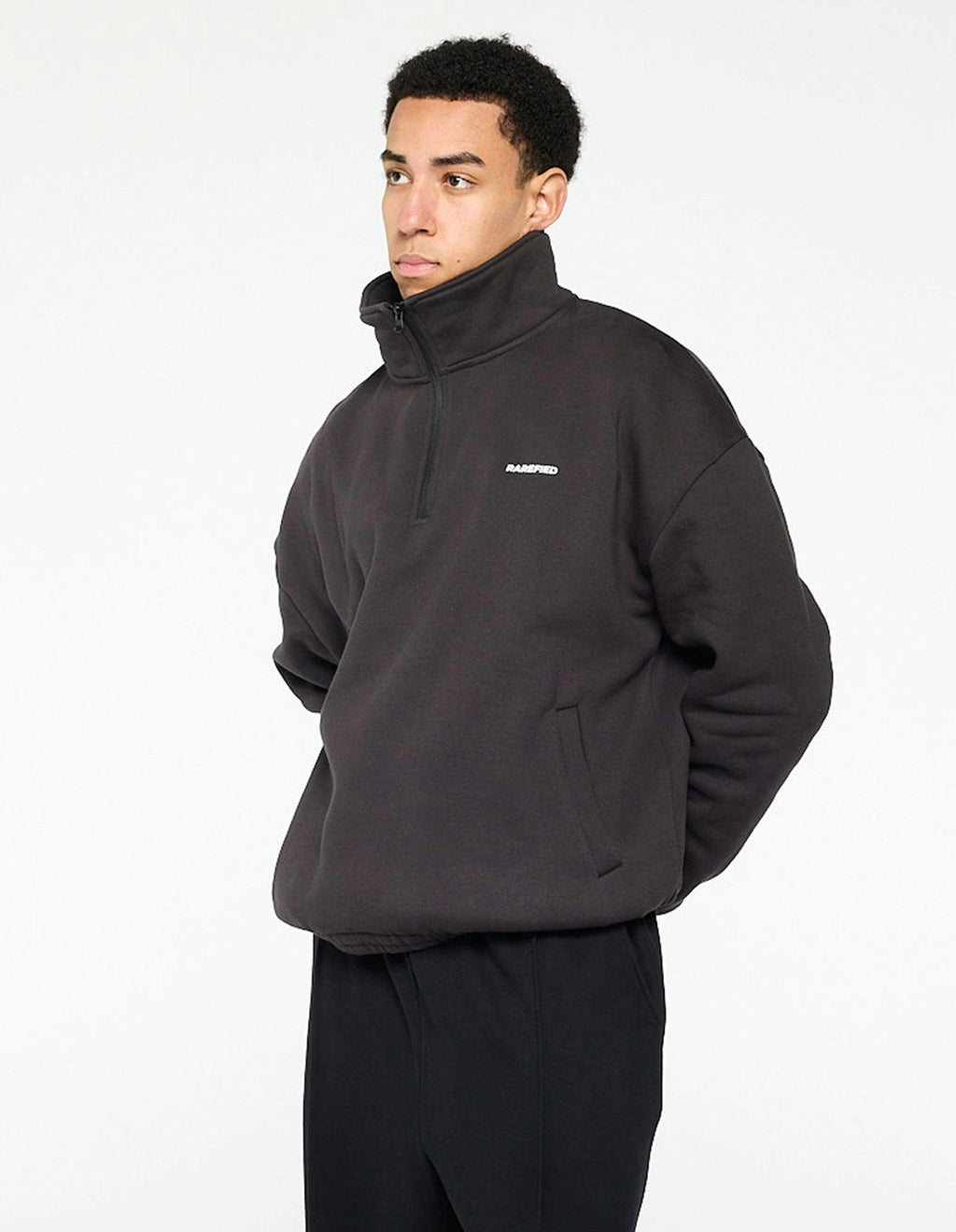 Quarter Zip Jumper - Charcoal