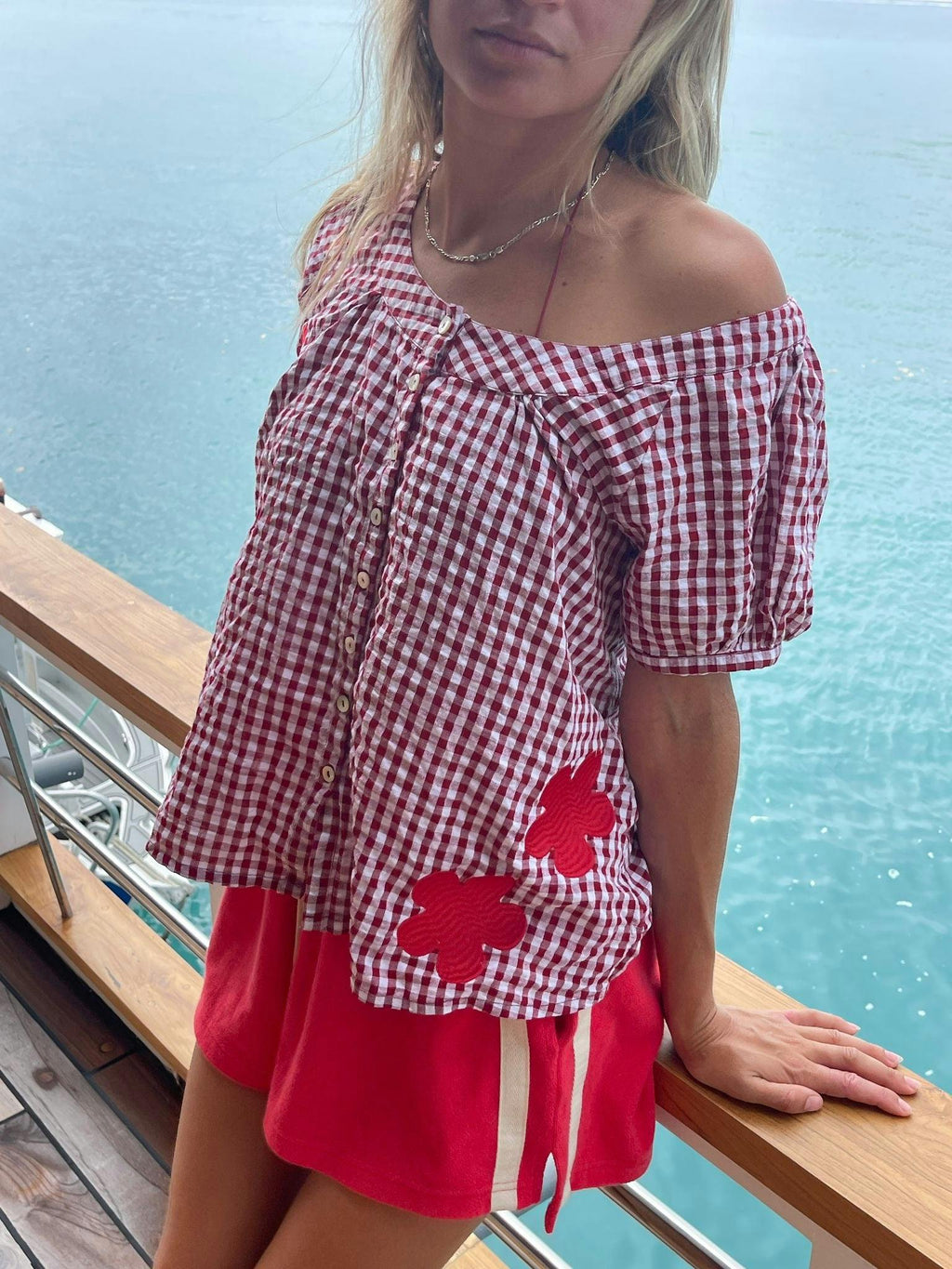 Posy Blouse Red Gingham