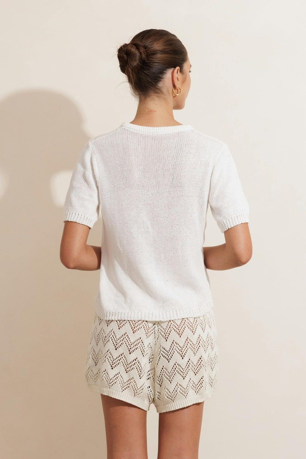SEASCAPE KNIT SHORTS - CREAM