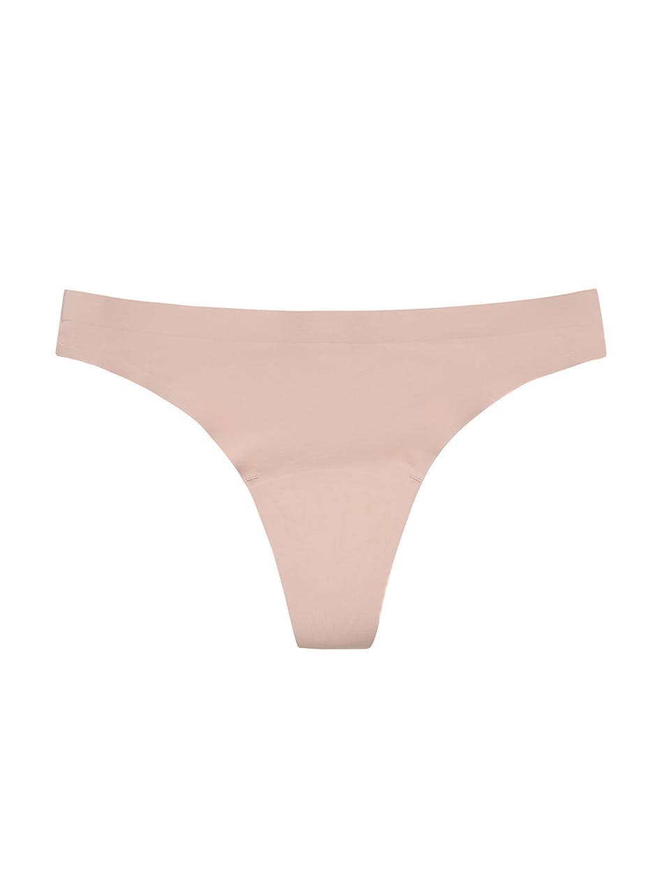 Seamfree Period Underwear Thong Light Absorbency 3Pack Cashew Cashew